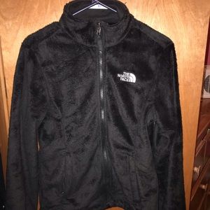Black Fuzzy Women’s The North Face Jacket